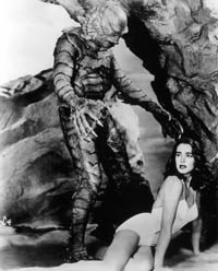 The Gillman leaning over
Julie
